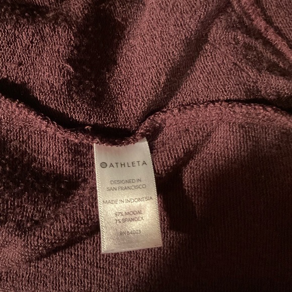ATHLETA Wine Color Open Front Modal Cardigan - Picture 6 of 8